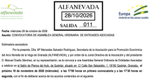 Convocatoria de Asamblea Ordinaria de Entidades Sociales